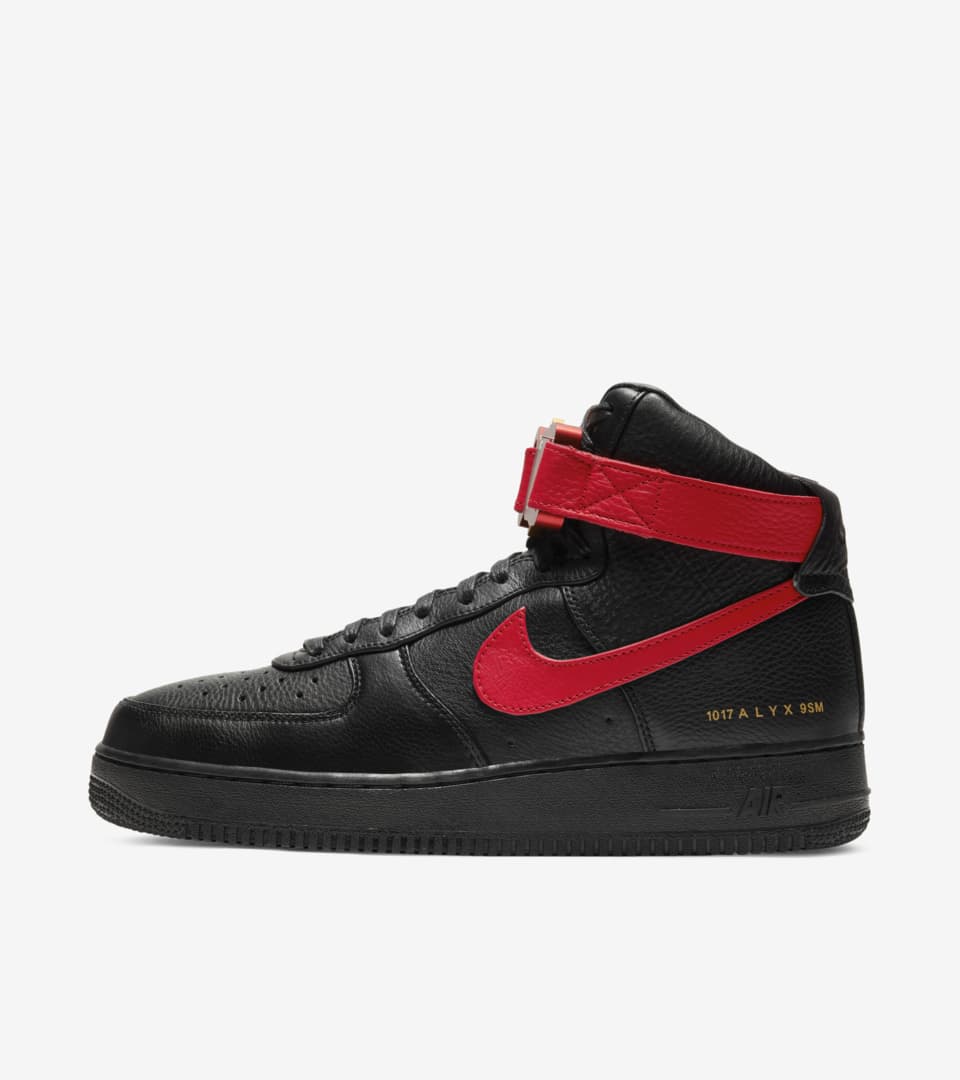 Date de sortie de la Air Force 1 x Alyx Black and University Red CQ4018 004 Nike SNKRS